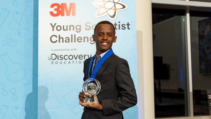 Heman Bekele, a ninth grader at W.T. Woodson High School in Annandale, won the 2023 3M Young...